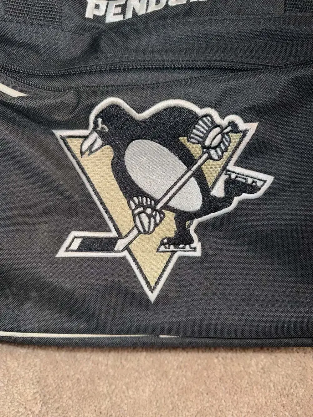 Pittsburgh Penguins Action Pack Duffel Gym Bag, ￼Embroidered Logo